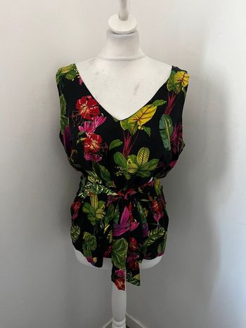 Top débardeur motif floral mango M
