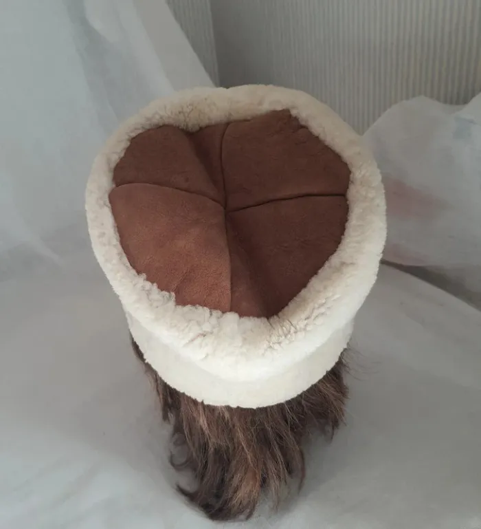 Toque femme cuir camel - photo numéro 3