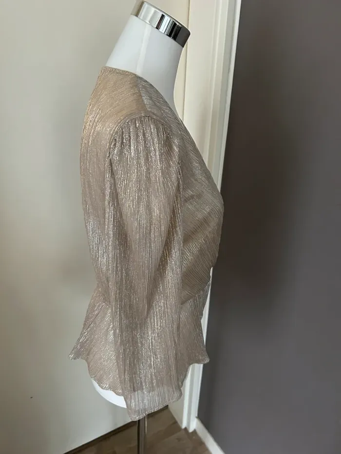 Pablo top haut blouse doré femme, taille 38 - photo numéro 6