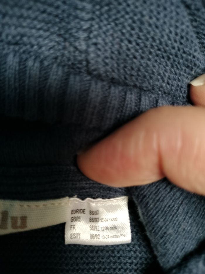 Gilet bleu garçon - photo numéro 3