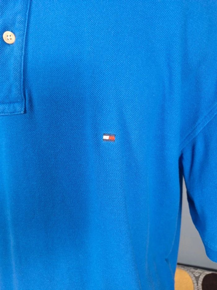 Polo tommy hilfiger bleu - taille XL 100% coton - logo brodé (34) - photo numéro 4