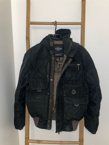 Blouson Redskins doudoune aviateur noir et marron