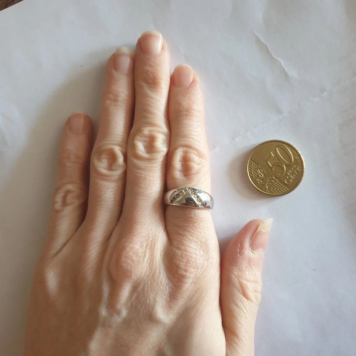 Magnifique bague 17 rhodium strass - photo numéro 2