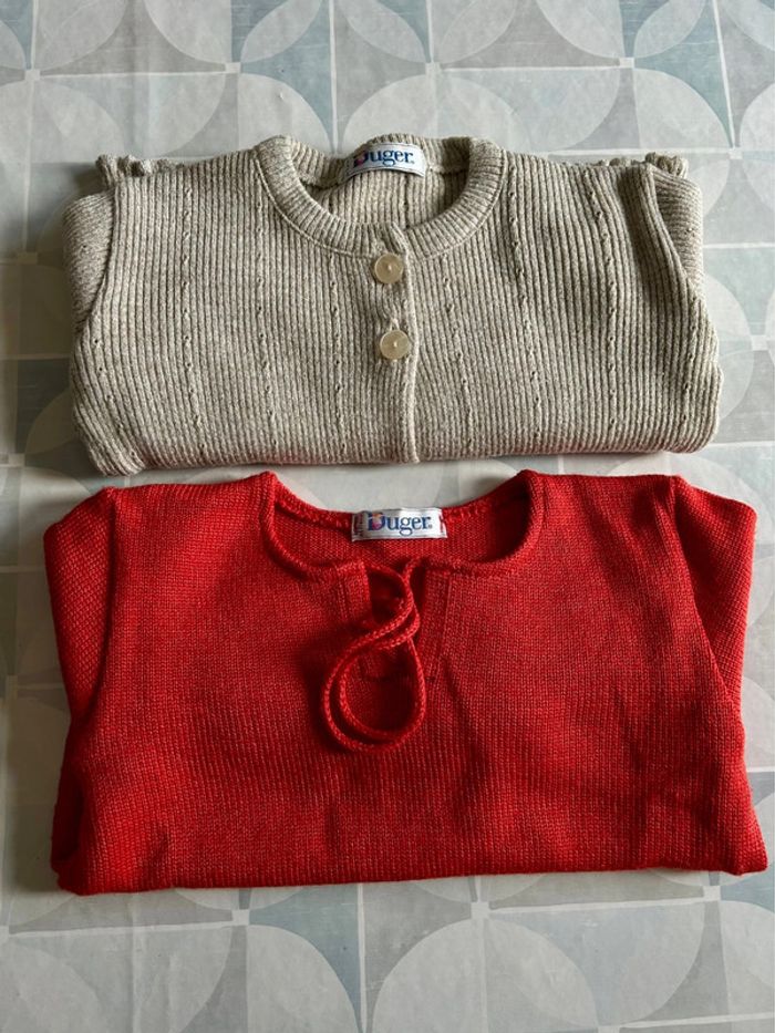 Lot pull- Gilet - fille - 6 ans - Duger- En très bon état - photo numéro 4