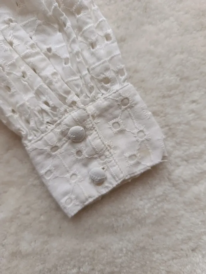 Robe blanche brodée Asos corset lacets 100% coton - photo numéro 9