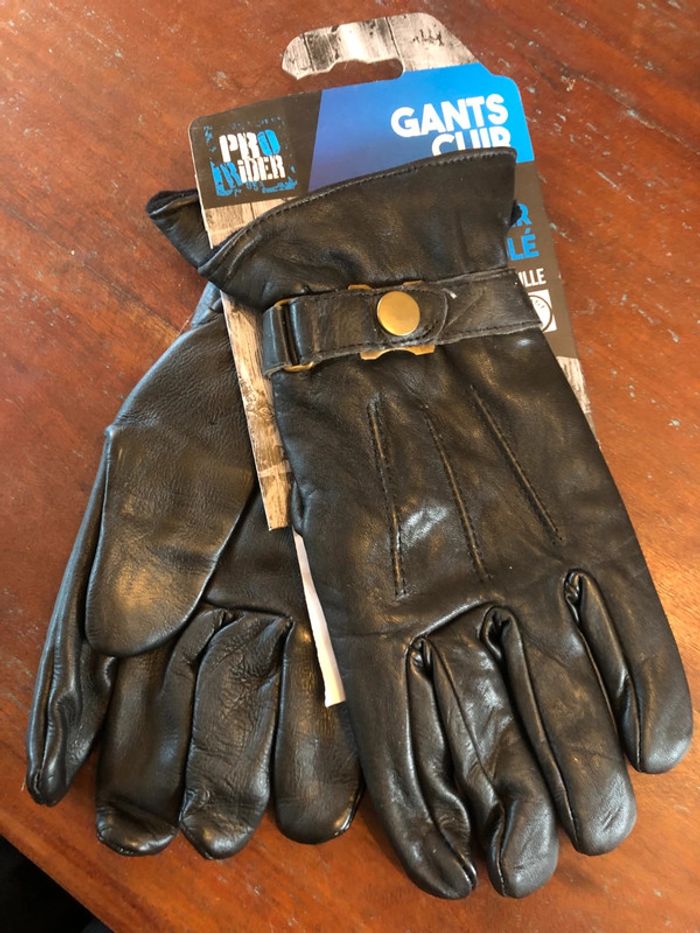 Gants cuir neufs pour 2 roues T.L