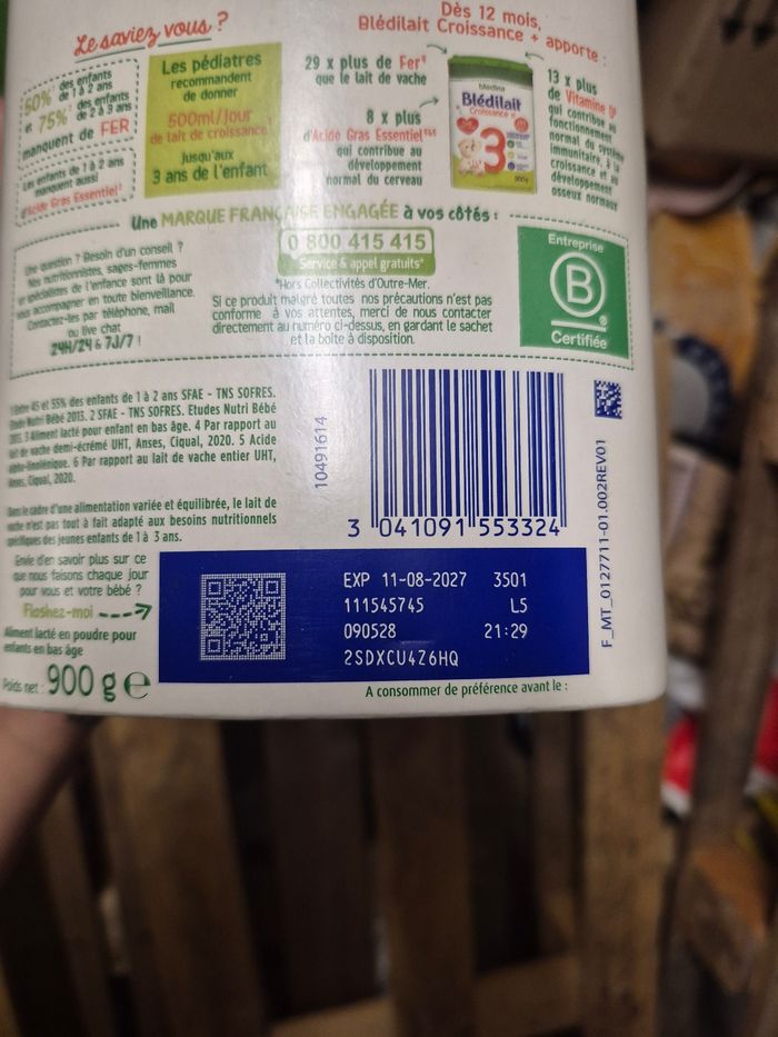 Boîte de lait 3eme age blédilait neuf - photo numéro 3
