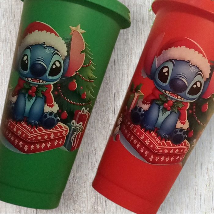 Grand gobelet à paille stitch disney Noël - photo numéro 2