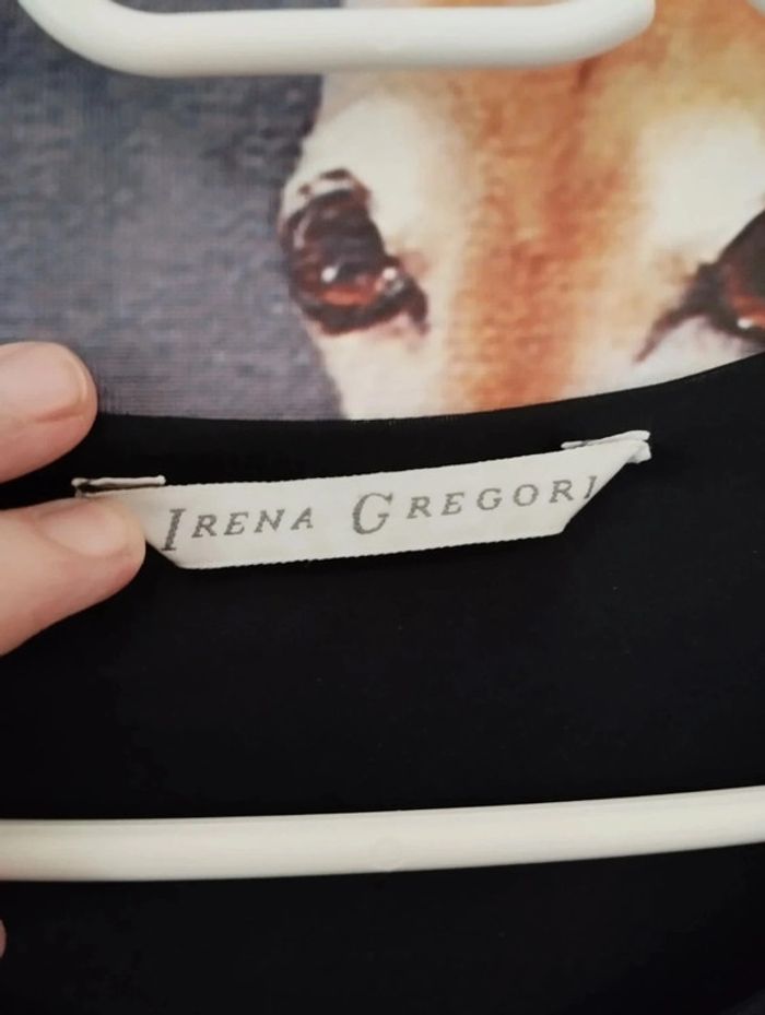 💗Robe Noire Satinée/Irisée Irena Gregori T34/36💗 - photo numéro 13