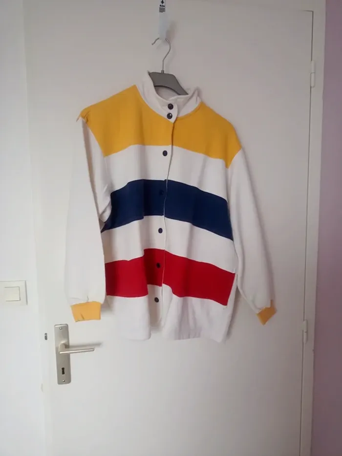 Sweat veste bicolore