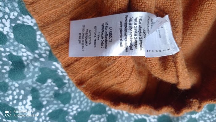 Pull  La Redoute  coloris Camel en 50 % laine taille S - photo numéro 5