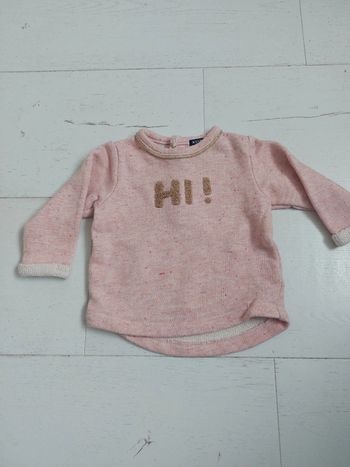 Pull rose hi ! Kiabi Taille 6 mois