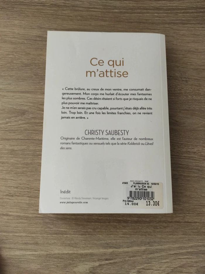Livre Christy saubesty ce qui m attise - photo numéro 2