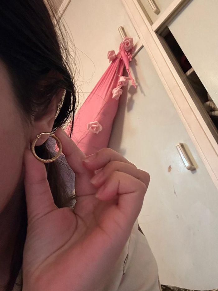 Créoles en acier inoxydable dorée - photo numéro 2