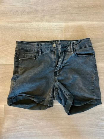 Short en jean noir