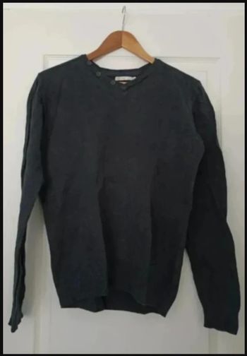 pull col V gris anthracite taille  M Très bon état Gémo