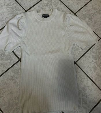 T-shirt blanc à manches bouffantes – Primark – Taille S - Très bon état