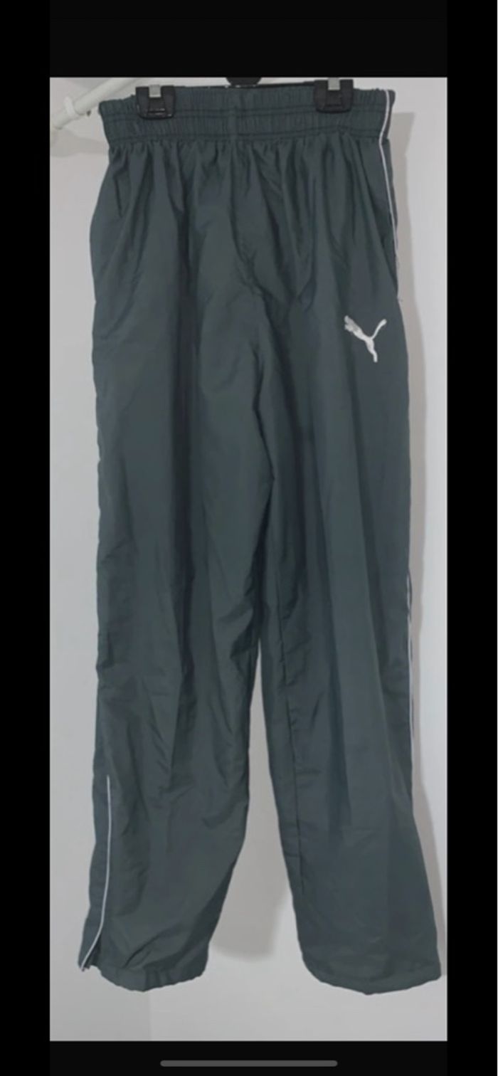 Pantalon/jogging marque puma logo cousu blanc et gris taille M - photo numéro 9