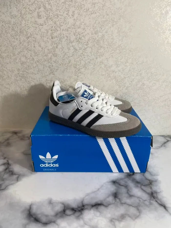 adidas Originals Samba OG 'Blanc/Gris Foncé' Taille 40 - photo numéro 3