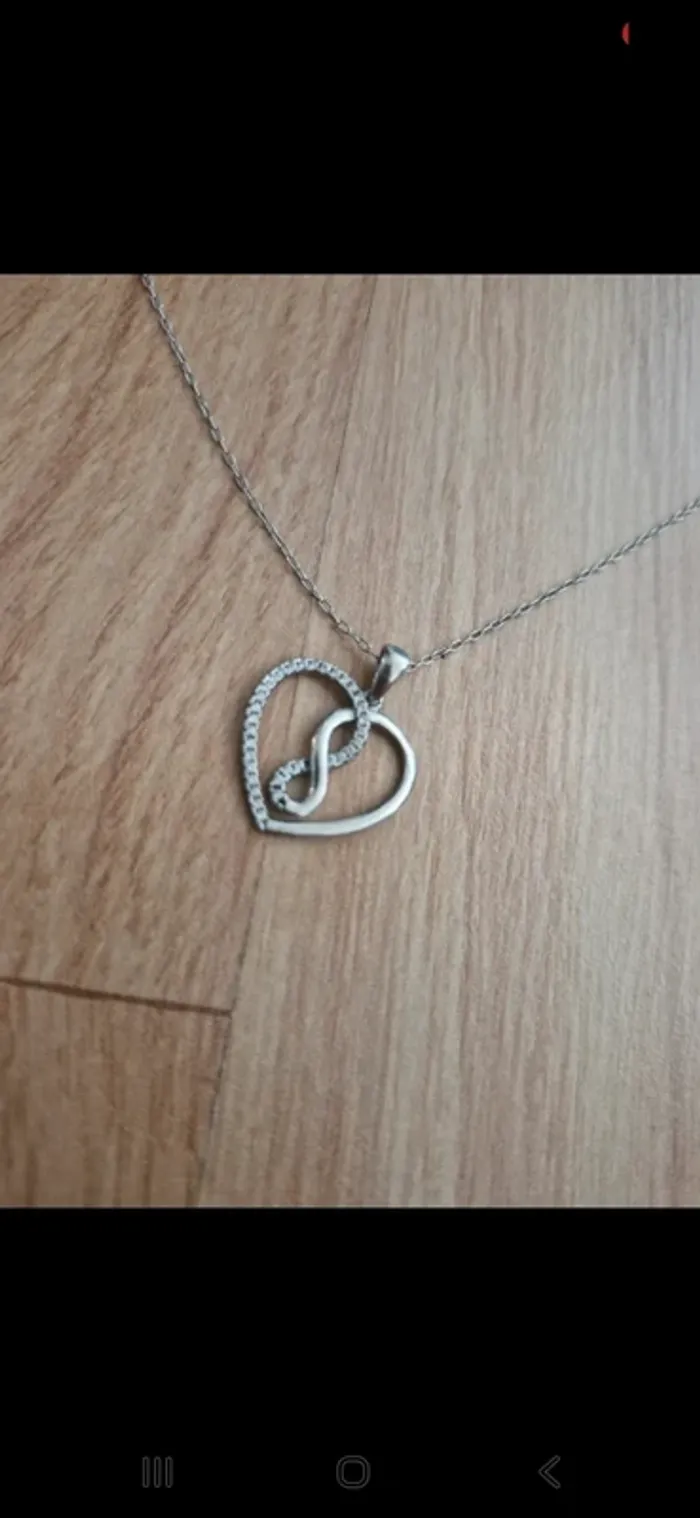 Collier pendentif coeur argent - photo numéro 2