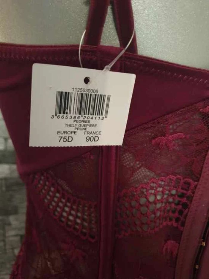 Guêpière Rouge-gorge Taille 90D - photo numéro 4