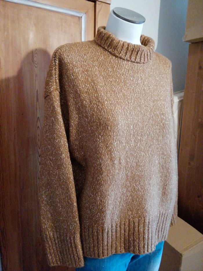 Pull col roulé H&M (marron), XS / 34 / 6 - photo numéro 2