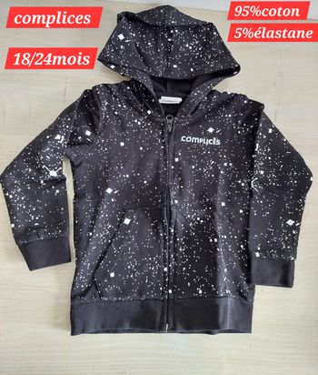 Veste noire Complices fille 18/24 mois