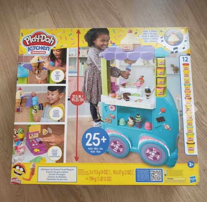 Camion de glace Play-Doh neuf – Pâte à modeler + accessoires – Super jeu créatif !