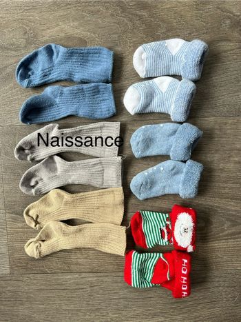 Lot de 6 paires de chaussettes naissance