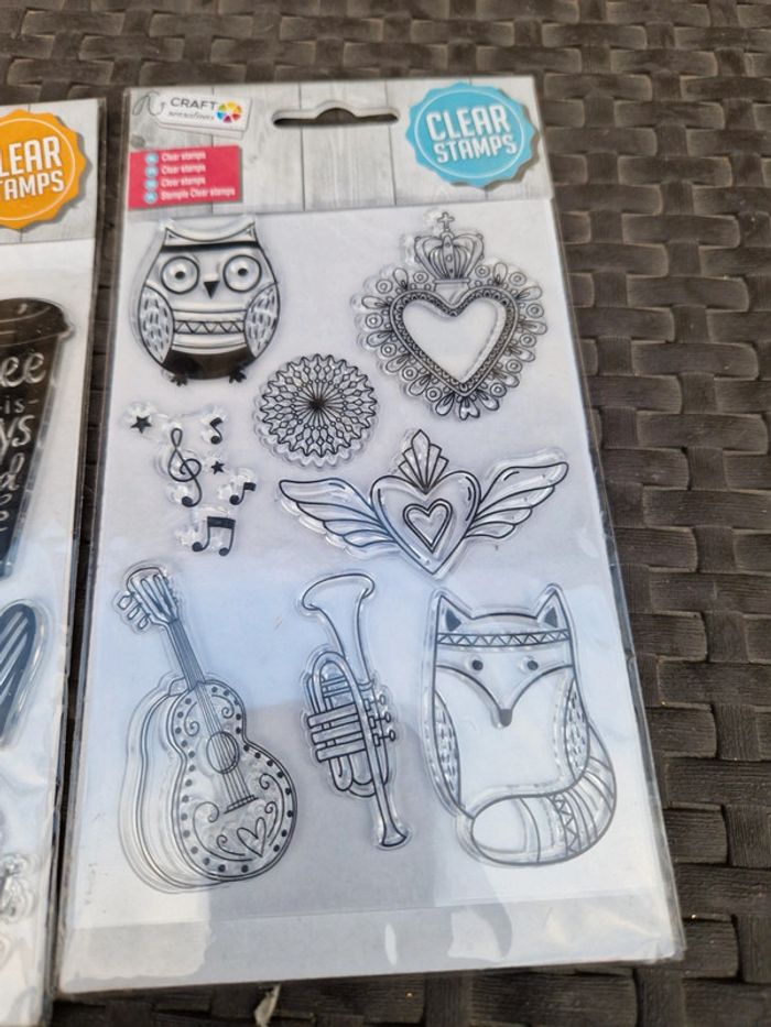 Lot de 2 clear stamps neufs - photo numéro 2