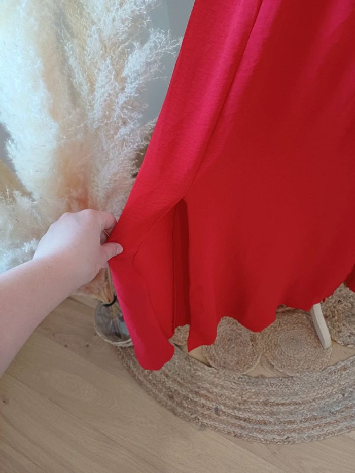 Robe longue rouge fluide à épaules dénudées neuve Estee Brown taille S/M 36/38 - photo numéro 8