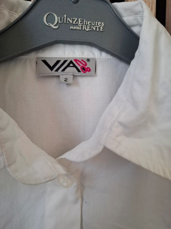 Chemise blanche coton Via28 T 38 - photo numéro 5