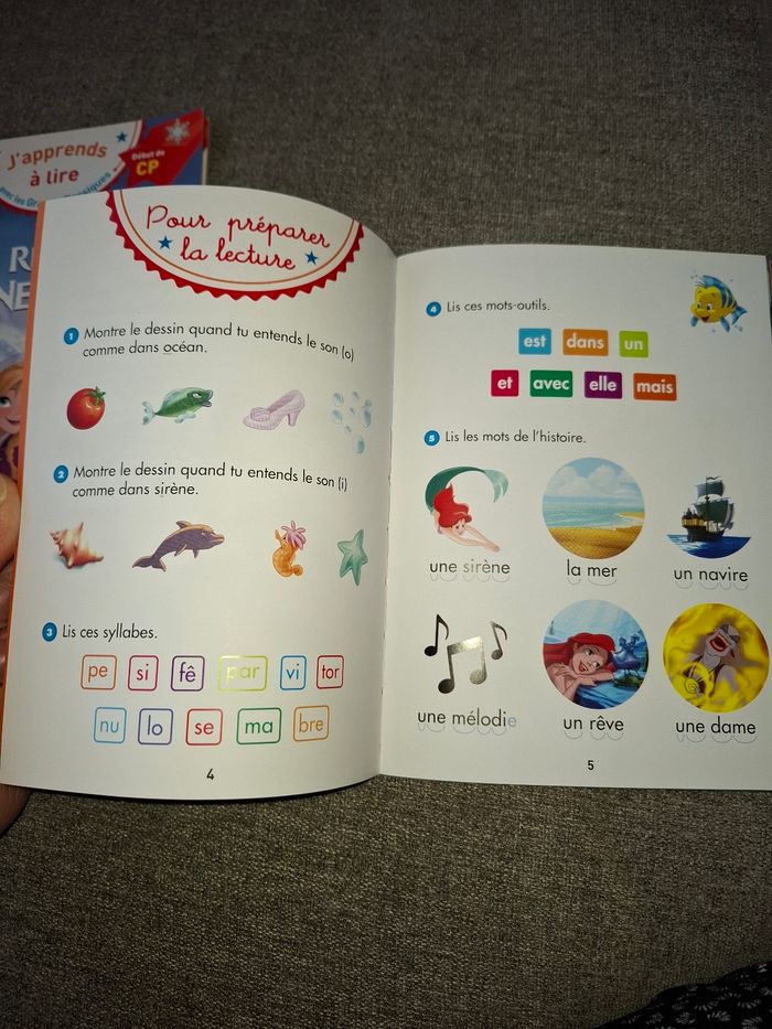 Lot de 2 livres Disney J'apprends à lire : La reine des neiges et La petite sirène - photo numéro 5