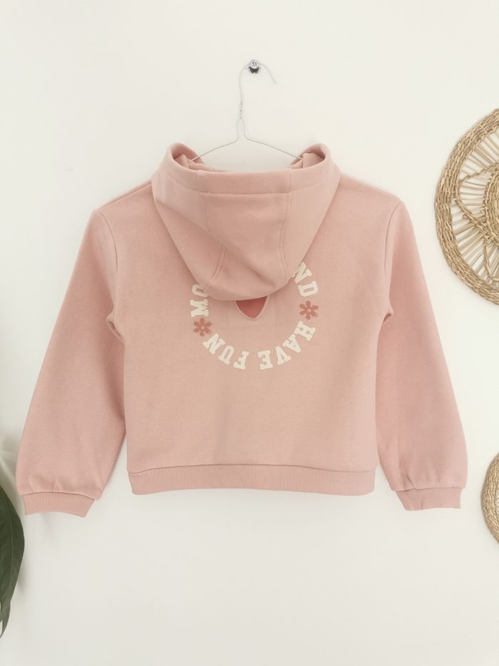Sweat à capuche zippé rose pâle Orchestra 6 Ans - photo numéro 4