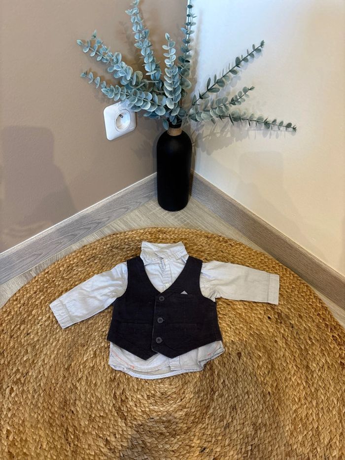 Chemise + boléro bébé garçon taille 3 mois