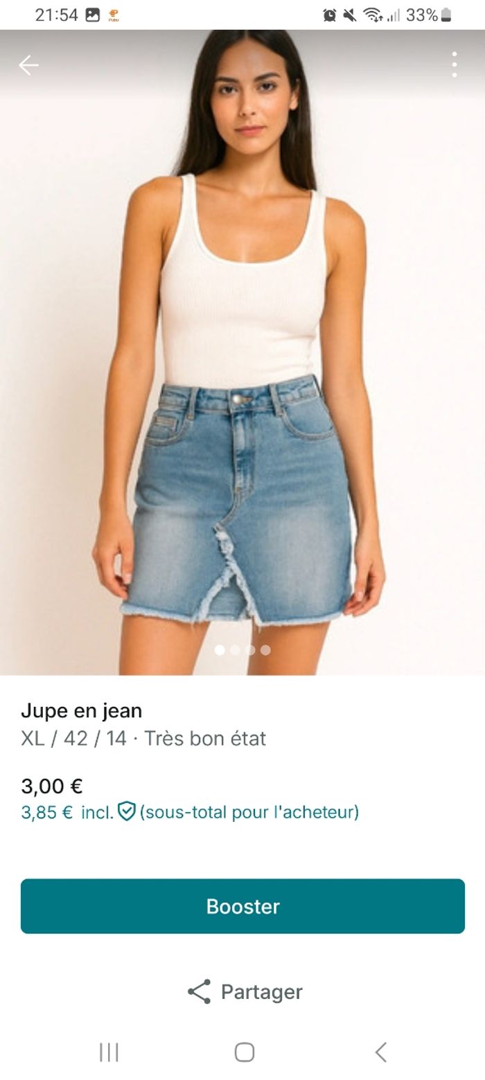 Magnifique jupe en jean