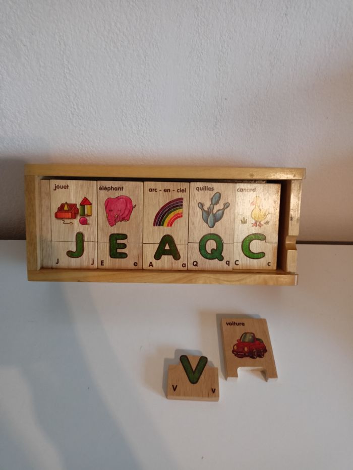 Puzzle lettres bois alphabet complet - photo numéro 3