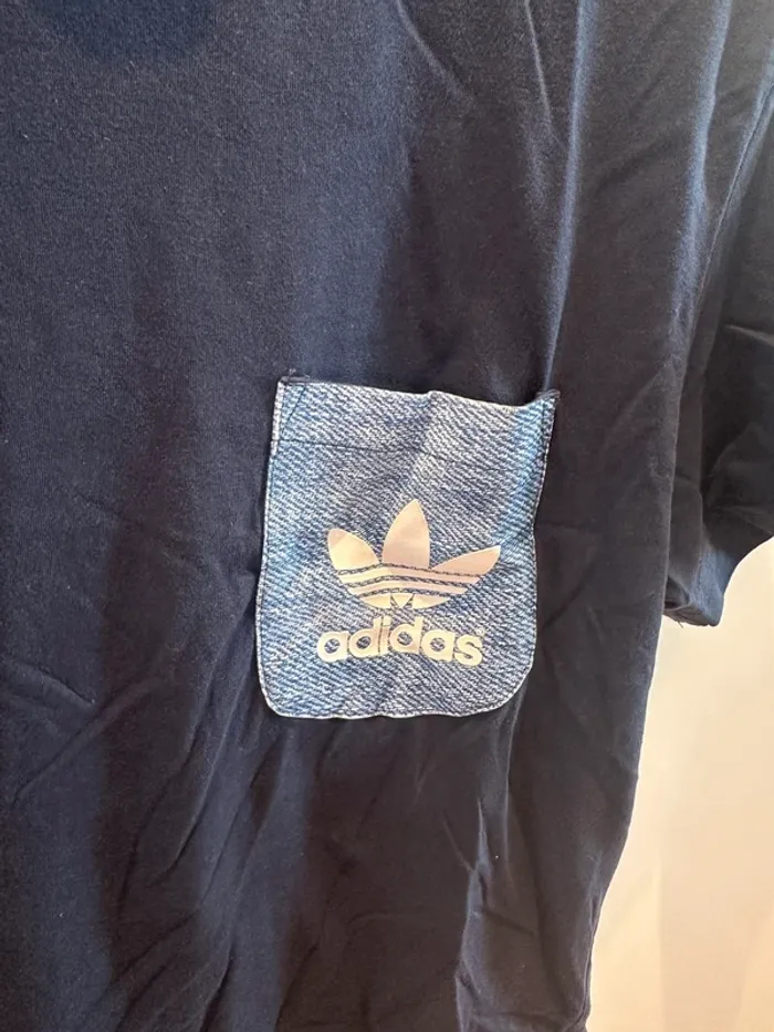 T-shirt bleu Adidas - photo numéro 3