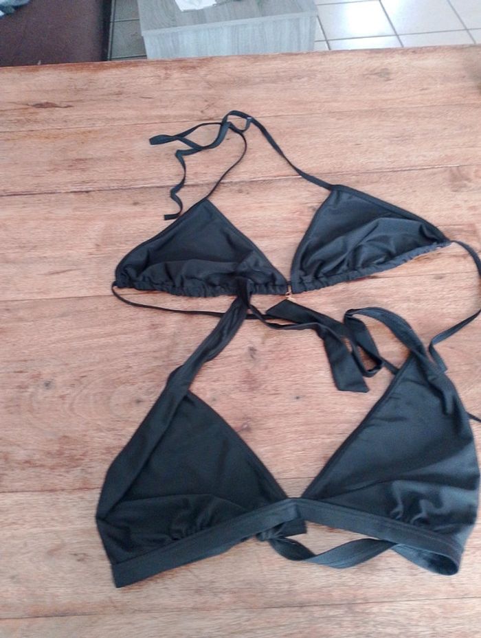 Lot de 2 hauts de maillot de bain noir - Taille L - photo numéro 3
