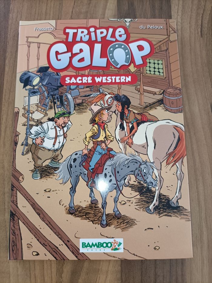Livre Triple Galop tome 4 Sacré Western - photo numéro 2