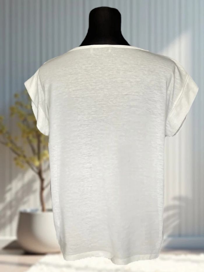 t-shirt fluide ton taupe/mastic Linea Cinque Taille M - photo numéro 3