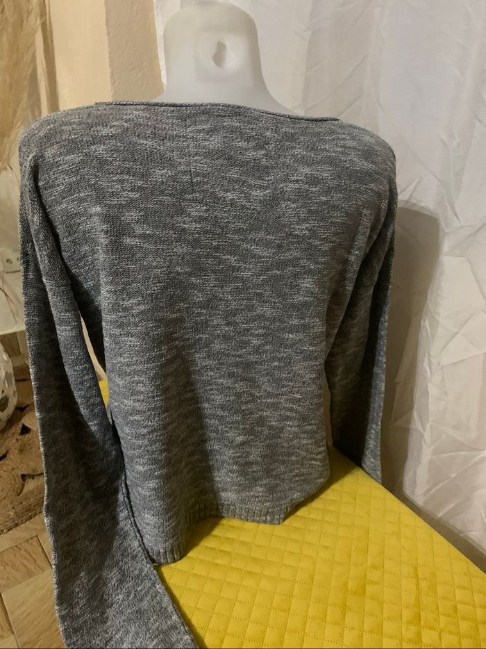 Pull Superdry taille S gris chiné fin très bon état - photo numéro 4