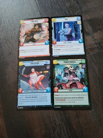 Cartes Star Wars Unlimited lot 4 leaders