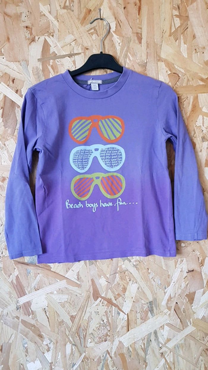 T shirt manches longues lunettes - photo numéro 2