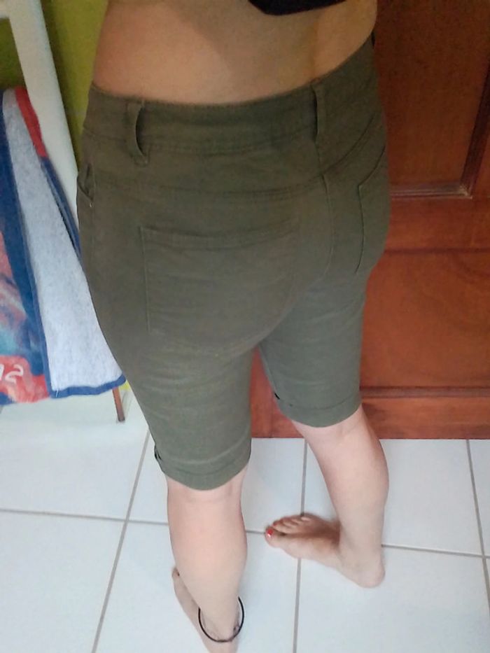 Short femme vert kaki Gémo - photo numéro 6