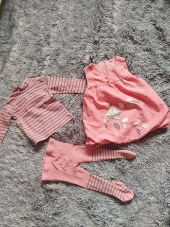 Ensemble rose et gris 6M
