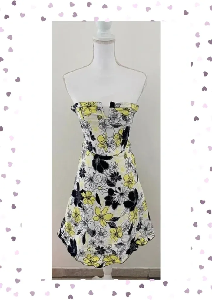 Morgan Robe Bustier Fleurs Taille 36/S - photo numéro 2