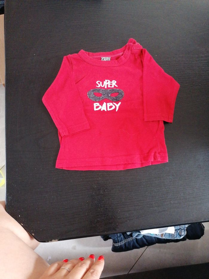 Tee shirt manches longues 3 mois tape à l'œil