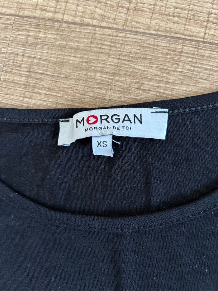 Blouse noire et argentée sans manches Morgan taille XS jamais portée - photo numéro 9