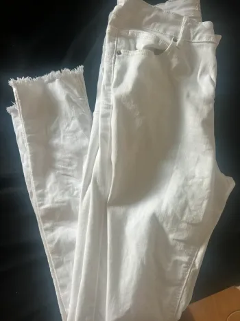 Jean skinny taille haute blanc taille 38